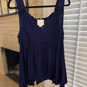 Anthropologie Maeve Navy Tank